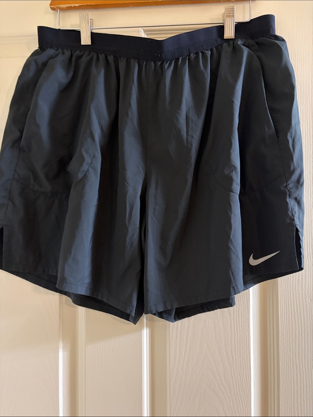 Nike Men’s Black Athletic Running Shorts with Swoosh